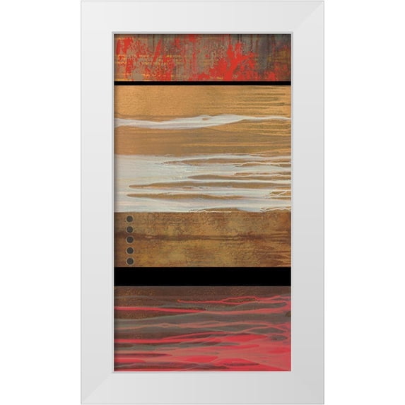 Scott 15x24 White Modern Wood Framed Museum Art Print Titled - Wood Hues I