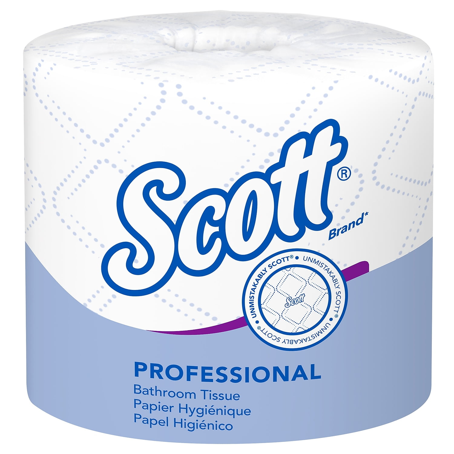 Scott® Essential 2 ply Toilet Paper Tissue Roll, 4 Rolls, 230 Pulls/Roll  (Total 920 Sheets) (54003A)