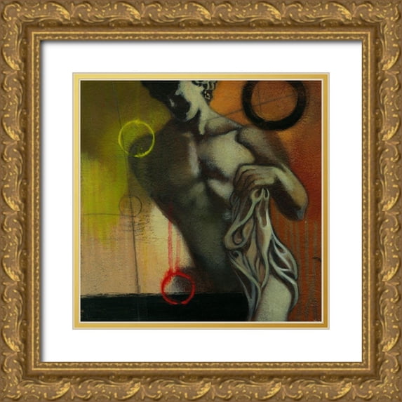 Scott 20x20 Gold Ornate Wood Framed with Double Matting Museum Art Print Titled - Romans I