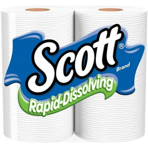 Scott 607155 Rapid Dissolve Toilet Paper - Pack of 4