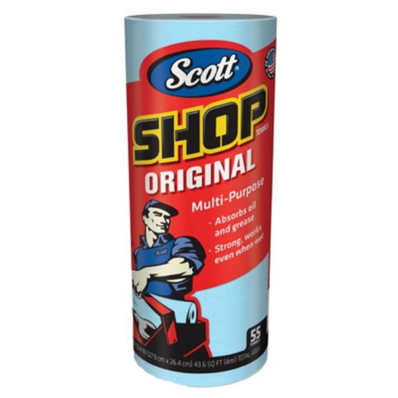 New Scott 75130 Original Shop Towels, Blue, 55-Sheet,Each