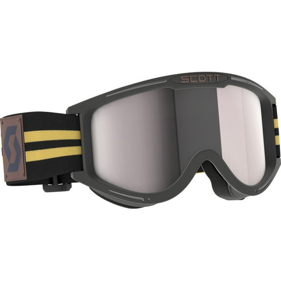 Scott 89XI Era MX Offroad Goggles Black/Beige w/Silver Chrome Lens