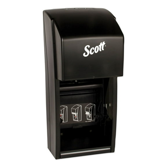 Scott 9021 Essential 6 in. x 6.6 in. x 13.6 in. Plastic Tissue Dispenser - Smoke (1/Carton)