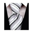 thumbnail image 1 of Scott Allan Black Gray Tie for Men | Jacquard Woven Microfiber Mens Regular Size Necktie" 3.3" at Tip, 1 of 5