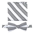thumbnail image 1 of Scott Allan Boy's & Men Adjustable Bowtie Set | White Tuxedo Bow Tie Pocket Square | Corbata para de moño, 1 of 4