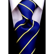 Scott Allan Collection Navy Blue and Yellow Necktie | Dark Blue Yellow Mens Tie for Wedding
