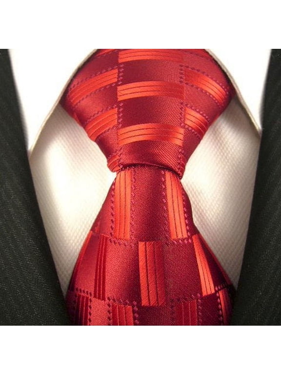 Red Tie | Standard Size 3.3" Adult Necktie Red