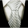 thumbnail image 1 of Scott Allan Collection Silver Necktie - Men's Silver Wedding Tie for Groom, 1 of 3
