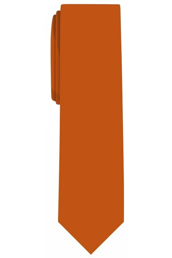 Solid Orange Tie | Slim Size 2.5" Adult Necktie