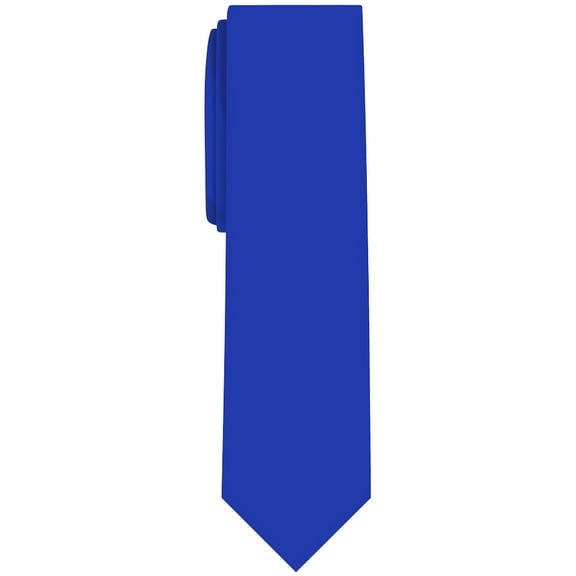 Scott Allan Collection Solid Royale Blue Slim Tie | Slim Size 2.5" inch Adult Necktie