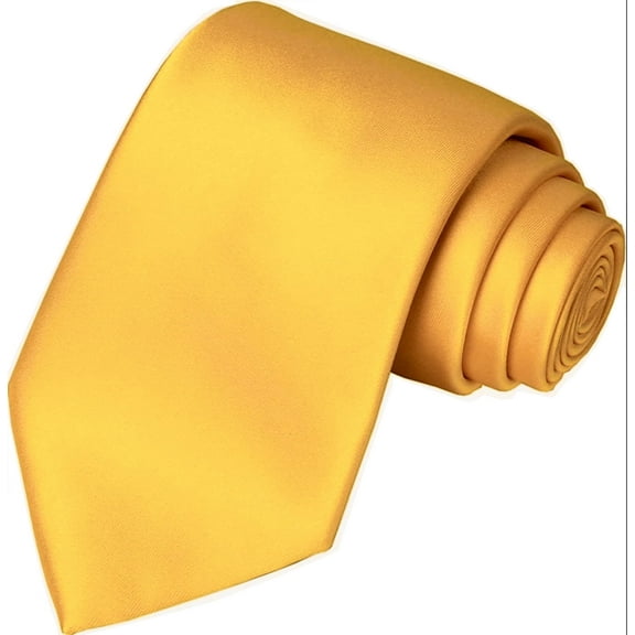 Scott Allan Collection Solid Yellow Tie for Men | Standard Size 3" Yellow Necktie for Adults