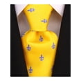 thumbnail image 1 of Scott Allan Collection Yellow Tie for Men | Standard Size 3.3" Adult Tie | Fleur De Lis Necktie, 1 of 5