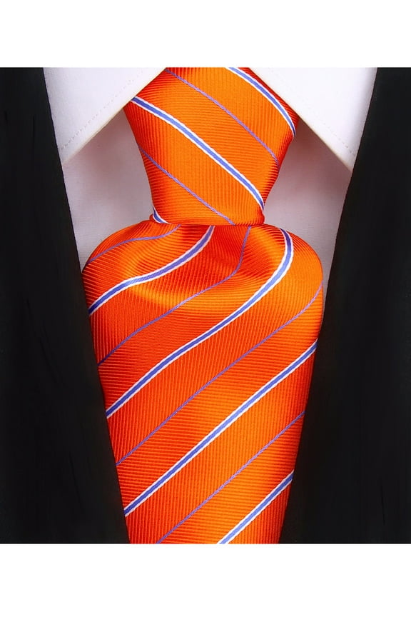 Scott Allan Men's Classic Jacquard Woven Necktie, Orange, 1-Piece