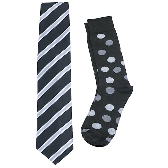 Scott Allan Men's Tie and Polka Dot Dress Sock Set