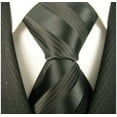 Scott Allan Mens Black Tie Standard Size 3.3" Adult Necktie