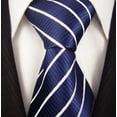 thumbnail image 1 of Scott Allan Navy Blue Tie | Jacquard Woven Microfiber Regular Size Necktie 3.3" at Tip | Men's Navy Ties, 1 of 7
