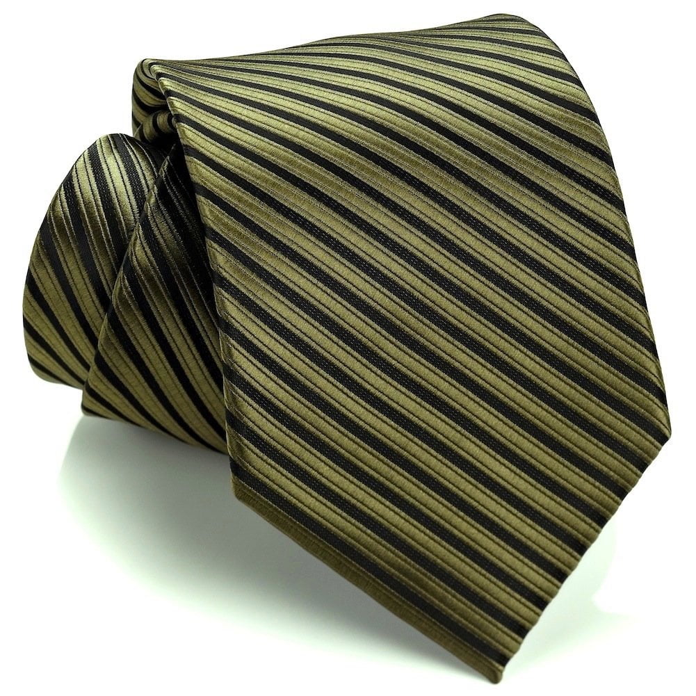 Scott Allan Olive Green Mens Tie Standard Size Necktie 3.3" at tip Dark Green Ties