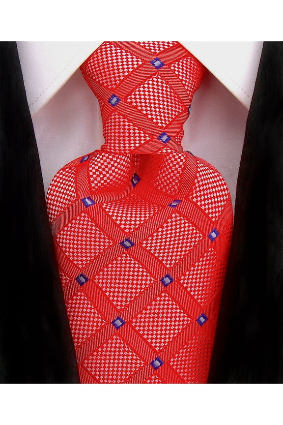 Scott Allan Red Ties for Men | Mens Casual Necktie for Work | Affordable Tie for Him