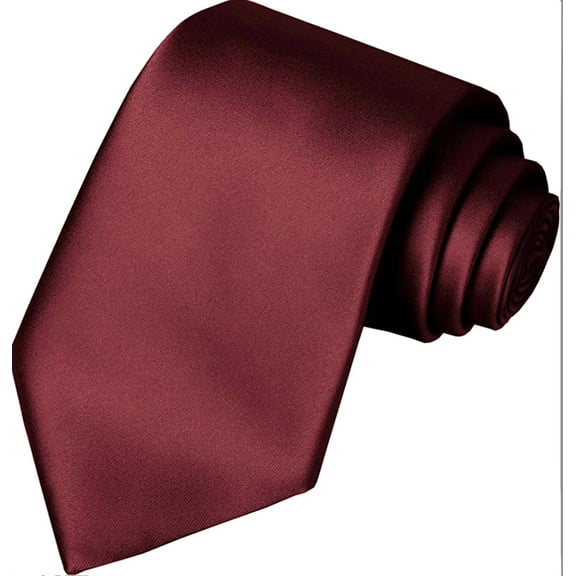 Scott Allan Solid Burgundy Tie for Men | Standard Size 3" Burgundy Maroon Necktie for Adults and Teenagers