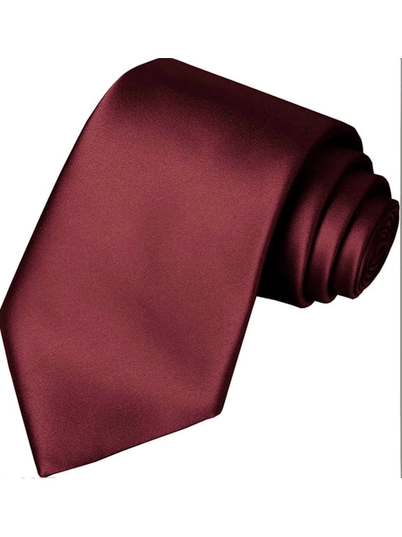 Scott Allan Men's Solid Burgundy Classic Tie, 3-Inch Width