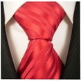 thumbnail image 1 of Scott Allan Solid Red Mens Tie | Standard Size 3.3" Adult Tie | Red Jacquard Woven Microfiber Neck Tie, 1 of 5
