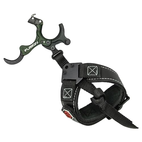 Scott Archery Fusion Release, Nylon Connector System, Customizable 2/3/4-Finger, Micro-Adjust Click and Fire, Black (6016-BK)