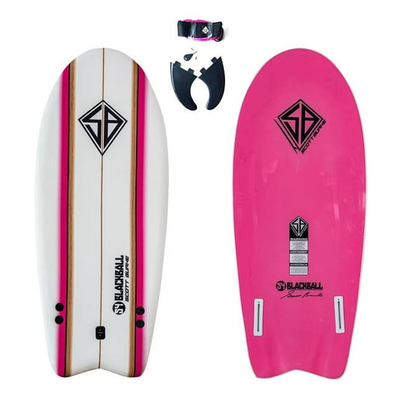 Scott Burke Surf Scott Burke 54-inch Soft Blackball Surfboard with Leash