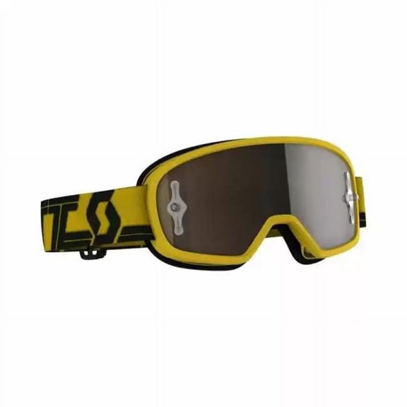 Scott Buzz Mx Pro Youth Off-Road Motorcycle Goggles Yellow/Black/Gold Chrome Works/One Size 272836-1017324