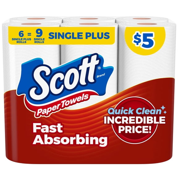 Scott Choose-A-Sheet Paper Towels, 6 Rolls, 62 Sheets per Roll