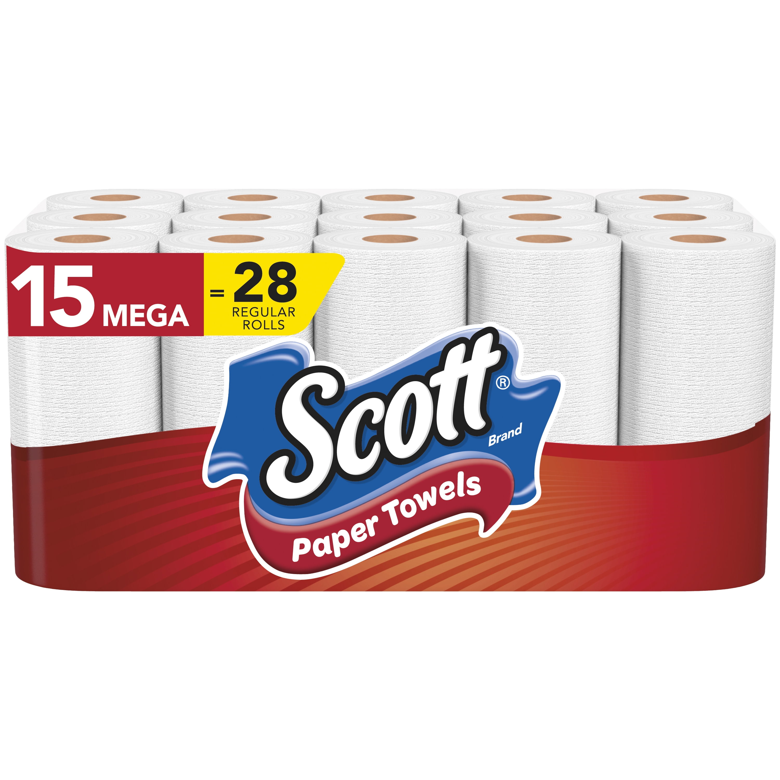 Scott Choose-A-Sheet Paper Towels, White, 15 Mega Rolls