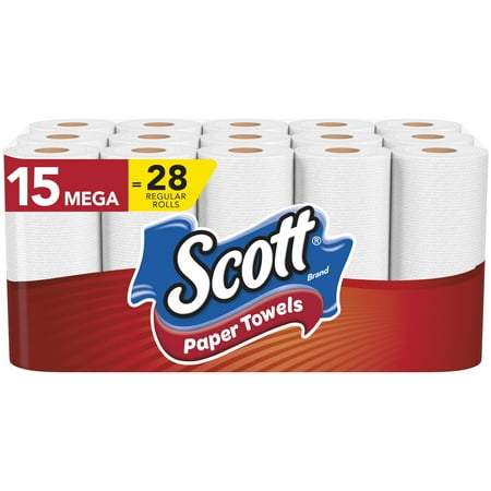 Scott Choose-A-Sheet Paper Towels, White, 15 Mega Rolls