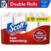 Scott Choose-a-Sheet Paper Towels, 12 Double Rolls