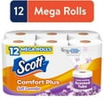 thumbnail image 1 of Scott ComfortPlus Toilet Paper with Soft Lavender Scented Tube, 12 Mega Rolls, 1 of 10