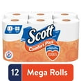 Scott ComfortPlus Soft, Septic Safe Toilet Paper, 12 Mega Rolls