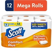 Scott ComfortPlus Toilet Paper 12 Mega Rolls - rated 4.6 stars from 6428 reviews