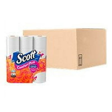 Scott ComfortPlus Toilet Paper, 24 Mega Toilet Paper Rolls, Bath Tissue