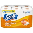 thumbnail image 1 of Scott ComfortPlus Toilet Paper, STF9&nbsp;12 Double Rolls, 231 Sheets per Roll, Septic-Safe, 1-Ply Toilet Tissue, 1 of 3