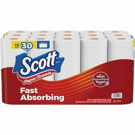 Scott  Double Roll Paper Towels - 15 Per Pack - Case of 2
