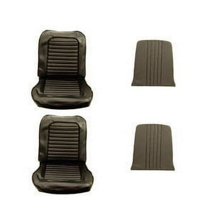 Scott Drake 65-S-BUCK-BK Front Bucket Seat Upholstery - Standard - Black