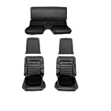 Scott Drake 65FB-P-FULL-BK 1965 Full Set Fastback Pony Seat Upholstery - Black