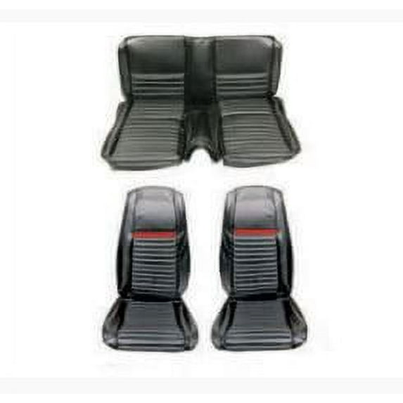 Scott Drake 69-M-FULL-BK-RD Full Set Upholstery - Black/Red