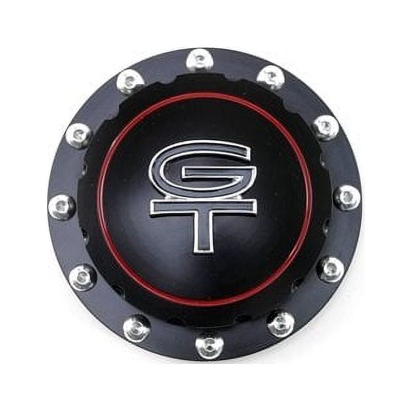 Scott Drake B-9030-GT-BK Billet Fuel Cap Black GT Emblem