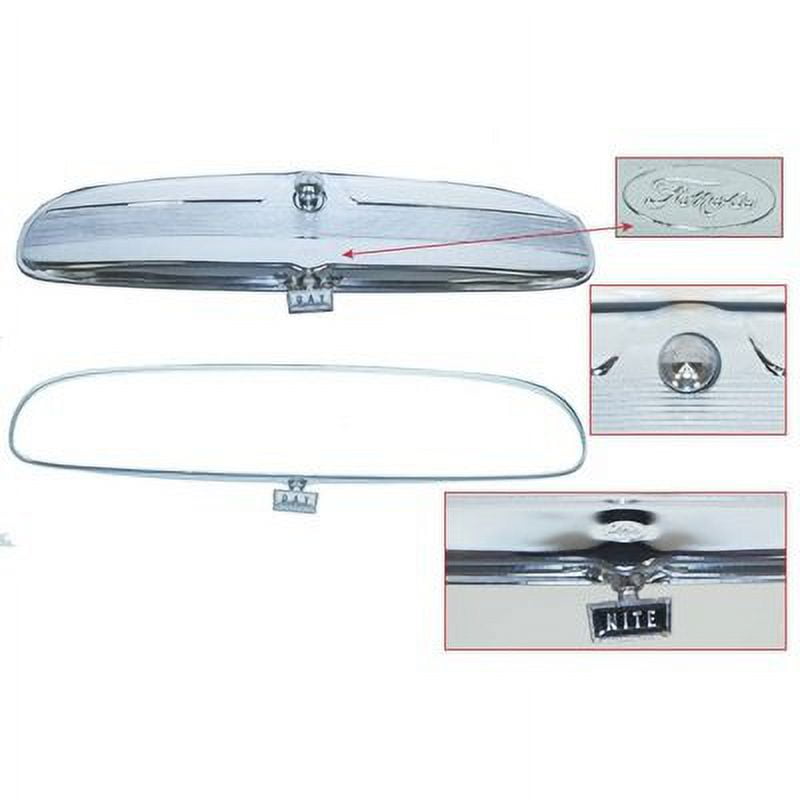 Scott Drake C4AZ-17700-FMC 1965-1966 Day/Night Mirror with Fomoco