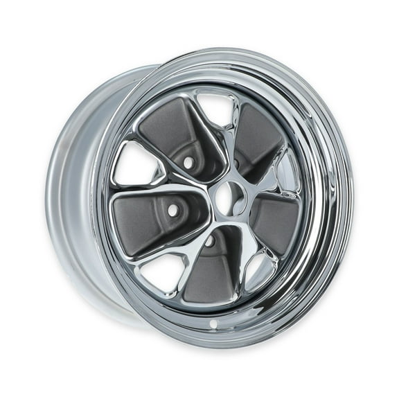 Scott Drake C5ZZ-1007-DR 65 Styled Steel Wheel 14x6 3.47 bs Chrome/Charcoal