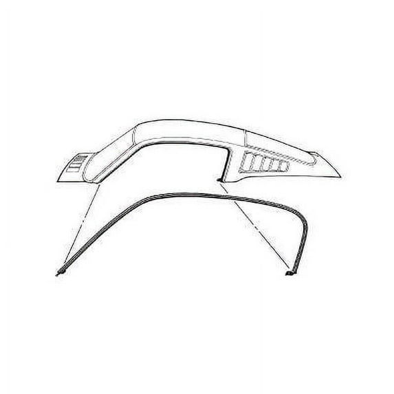 Scott Drake C5ZZ-6351222-3C Roof Rail Seal