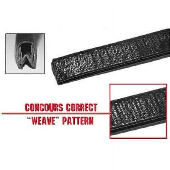 Scott Drake C5ZZ-6502906BKC 1965-1968 Black Concours Windlace - Sold by the Foot