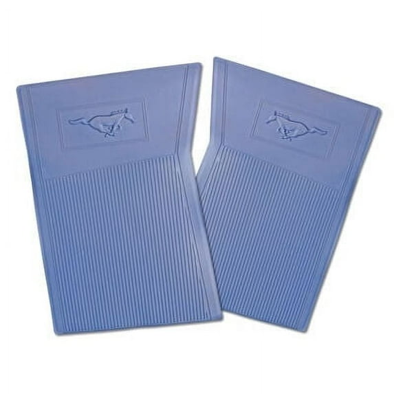Scott Drake C5ZZ-6513086-BL Rubber Pony Floor Mats Blue