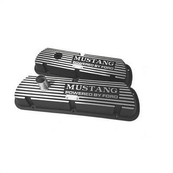 Scott Drake C5ZZ-6A582-A-B 1965-1973 SBF Block Letters Black Valve Covers
