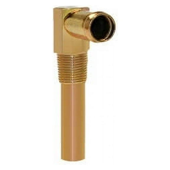 Scott Drake C6AZ-18599-B Heater Hose Elbow Small Block - Gold Zinc Finish