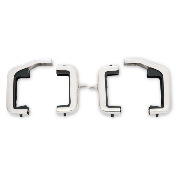 Scott Drake C6TZ-8A193-4SK Stainless Steel Radiator Bracket Set 4 Row